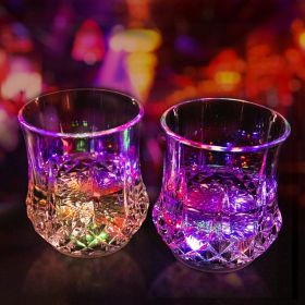 2 Packs Flash Light Up Cups Liquid Activated Multicolor LED Glasses Fun Light Up Drinking Shot Glasses,Glowing Wine Glasses Led Flashing Cups