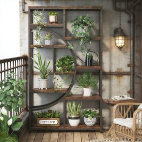 Freestanding Bookshelf, Etagere Bookcase with 9 Open Shelves