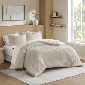 7-Piece Full Woven Striped Comforter Set