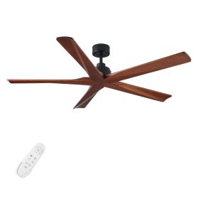 in. Integrated LED Farmhouse Indoor/Outdoor Black Smart Ceiling Fan with Remote Control