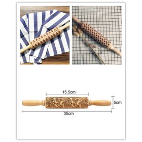 Rolling Pin Christmas Embossing (Option: Tree star B)