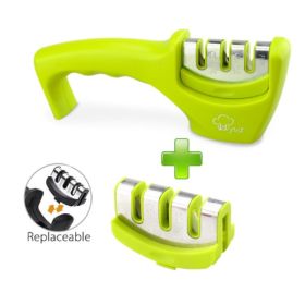 Sharpening Kitchen Tool Diamond Tungsten Steel Sharpening Stone (Option: Green Set)