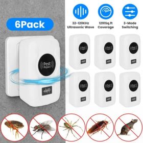 6-Pack Ultrasonic Insect Repellent - Dual Sound-Wave Tech (Option: 6pcs)