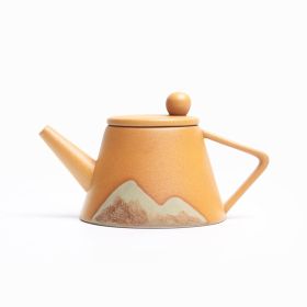Teapot Ceramic Single Pot Underglaze Color Set Japanese Household Teapot (Option: Yellow)
