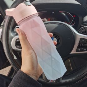 Spray Water Bottle For Girls Outdoor Sport Fitness Water Cup Large Capacity Spray Bottle Drinkware Travel Bottles Kitchen Gadgets (Option: Powder blue gradient)