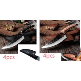 Slaughter Cutting Meat Boning Small Scimitar Special Skinning Killing Pigs Butcher (Option: Sheath-Set-1pc)