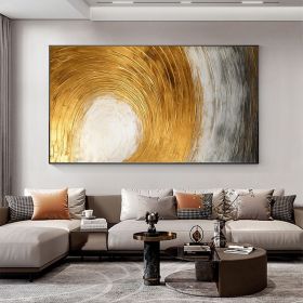 Hand Painted Oil Painting Abstract Gold Texture Oil Painting on Canvas Original Minimalist Art Golden Decor Custom Painting Living Room Home Deco (Style: 01, size: 100x150)