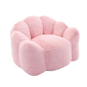 Lotus type compression sofa Adult bean bag sofa with pull ring can be easily moved without installation Suitable for various environments such as (Color: Pink)