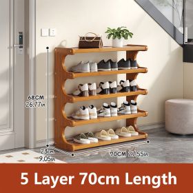 5/6-layer practical storage rack, shoe rack, space-saving design, multi-layer independent storage rack, wood grain finish, easy to assemble (size: 5th floor)