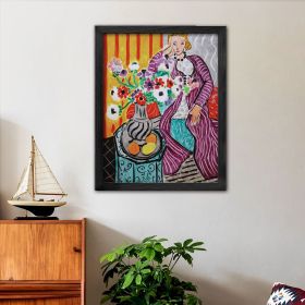 Framed Canvas Wall ArtOil Paintings Impressionism Aesthetic Prints Canvas Paintings for Living Room Bedroom Office Home (wood: 16*24)